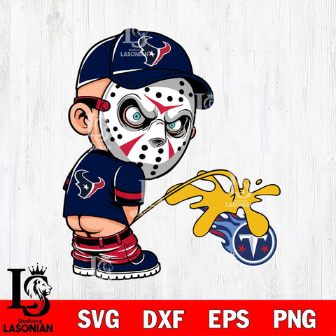 Houston Texans Jason Voorhees Piss On Tennessee Titans Svg Eps Dxf Png File, Digital Download, Instant Download