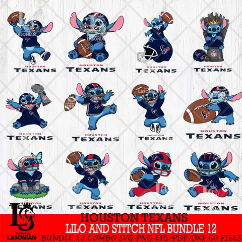Houston Texans Lilo and stitch Sport NFL Bundle 12 SVG DXF EPS PNG FILE,Bundle Stitch File Cut,NFL Digital Download,Instant Download, Silhouette