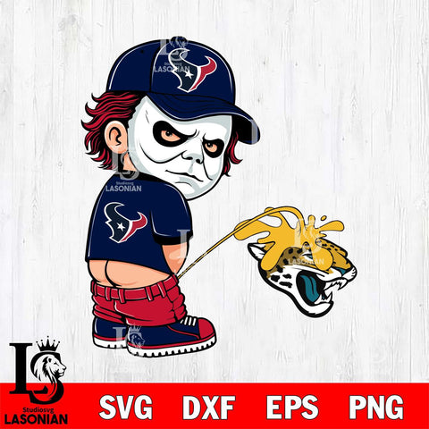 Houston Texans Michael Myers Piss On Jacksonville Jaguars Svg Eps Dxf Png File, Digital Download, Instant Download