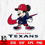 Houston Texans Mickey Mouse NIKE, Svg Eps Dxf Png File, Digital Download