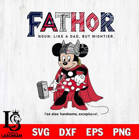 Houston Texans Minnie Mouse Fathor Sport Svg Eps Dxf Png File, NFL File Cut,Digital Download,Instant Download,Disney Svg Files