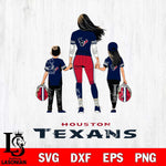 Houston Texans Mother and son Rugby SVG DXF EPS PNG FILE,NFL SVG, Father day Digital Download,Instant Download, Silhouette