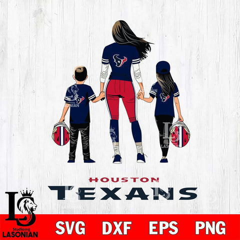 Houston Texans Mother and son Rugby SVG DXF EPS PNG FILE,NFL SVG, Father day Digital Download,Instant Download, Silhouette
