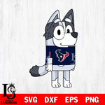 Houston Texans Muffin Bluey NFL Svg Eps Dxf Png File, Digital Download, Instant Download