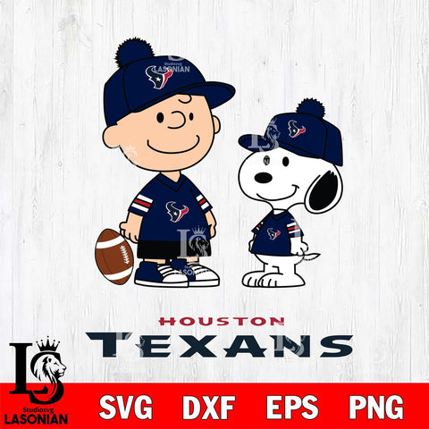 Houston Texans Peanuts Snoopy Friends Football SVG DXF EPS PNG FILE,Snoopy File Cut, Nfl Digital Download,Instant Download, Silhouette