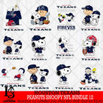 Houston Texans Peanuts Snoopy Player NFL Bundle 12 SVG DXF EPS PNG FILE,Snoopy File Cut, bundle nfl Digital Download,Instant Download, Silhouette