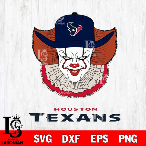 Houston Texans Pennywise Horror Sport 12 Svg Eps Dxf Png File, NFL svg, Digital Download, Instant Download