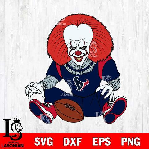 Houston Texans Pennywise Horror Sport 6 Svg Eps Dxf Png File, NFL svg, Digital Download, Instant Download