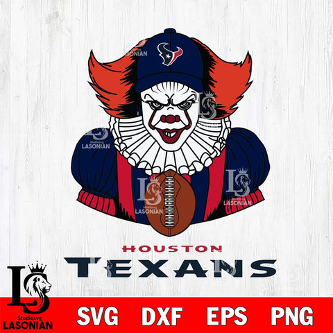 Houston Texans Pennywise Horror Sport 9 Svg Eps Dxf Png File, NFL svg, Digital Download, Instant Download