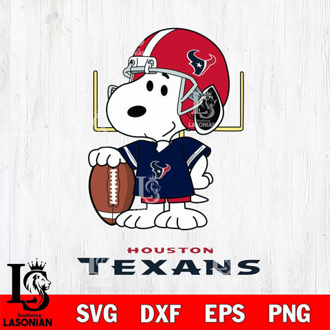 Houston Texans Snoopy Player Football SVG DXF EPS PNG FILE,Snoopy File Cut, Nfl Digital Download,Instant Download, Silhouette