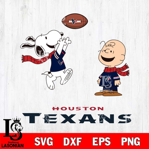 Houston Texans Snoopy & Charlie Brown Football Cricut,Christmas SVG DXF EPS PNG FILE, Digital Download,Instant Download, Silhouette