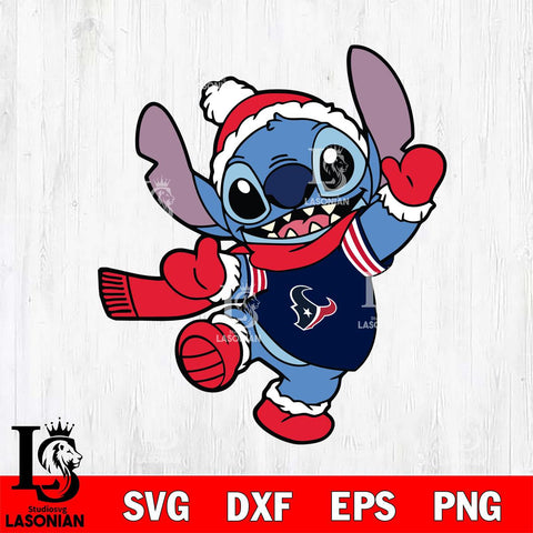Houston Texans Stitch Disney Christmas Svg Eps Dxf Png File, Digital Download, Instant Download