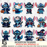 Houston Texans Stitch Horror Bundle 12 SVG Eps Dxf Png File, Bundle NFL svg, Digital Download, Instant Download
