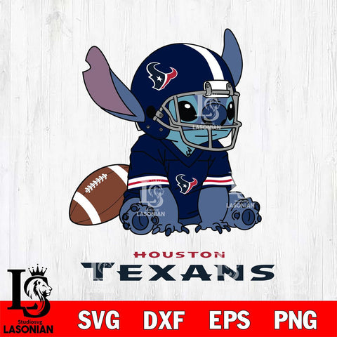Houston Texans Stitch with a football SVG DXF EPS PNG FILE, NFL File Cut, Digital Download,Instant Download, Silhouette, Cricut