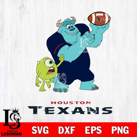 Houston Texans Sully & Mike Football Cricut,Christmas SVG DXF EPS PNG FILE, Digital Download,Instant Download, Silhouette