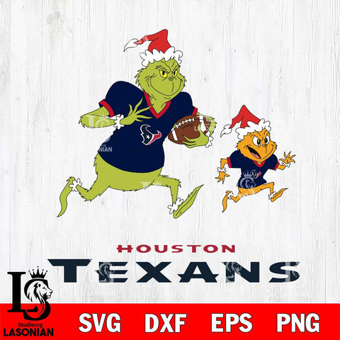Houston Texans The Grinch & Max Football Cricut,Christmas SVG DXF EPS PNG FILE, Digital Download,Instant Download, Silhouette
