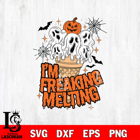 I am freaking melting SVG DXF EPS PNG FILE,Halloween File Cut, NCAA Digital Download,Instant Download,Christmas Silhouette