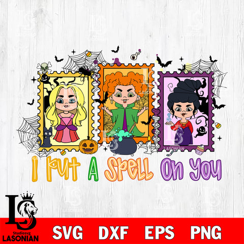I put a spell on you Hocus pocus SVG DXF EPS PNG FILE,Halloween File Cut, NCAA Digital Download,Instant Download,Christmas Silhouette