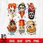 Ice Cream Horror Characters Halloween SVG DXF EPS PNG FILE, Halloween File Cut, Digital Download,Instant Download, Silhouette, Cricut