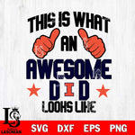 Illinois Fighting Illini Awesome Dad Looks like Svg Eps Dxf Png File, Digital Download, Instant Download
