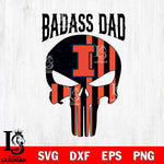 Illinois Fighting Illini Badass Dad Svg Eps Dxf Png File, Digital Download, Instant Download