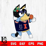 Illinois Fighting Illini Bandit Heeler Christmas Svg Eps Dxf Png File, Digital Download, Instant Download