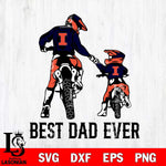 Illinois Fighting Illini Best Dad Ever Svg Eps Dxf Png File, Digital Download, Instant Download