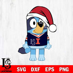 Illinois Fighting Illini Bluey Dog Christmas Svg Eps Dxf Png File, Digital Download, Instant Download