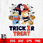 Illinois Fighting Illini Bluey Trick or Treat Halloween 2 Svg Eps Dxf Png File, Digital Download, Instant Download