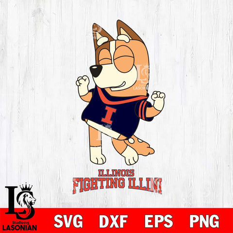 Illinois Fighting Illini Chilli Dance Sport Svg Eps Dxf Png File, Digital Download, Instant Download
