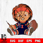 Illinois Fighting Illini Chucky Horror 9 Svg Eps Dxf Png File, NCAA svg, Digital Download, Instant Download