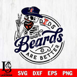Illinois Fighting Illini Dad With Beard Are Better Svg Eps Dxf Png File, Digital Download, Instant Download