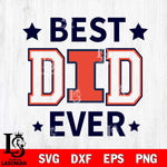 Illinois Fighting Illini Father Day Best Dad Ever Svg Eps Dxf Png File, Digital Download, Instant Download