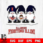 Illinois Fighting Illini Gnomes Coffee Svg Eps Dxf Png File, Digital Download, Instant Download