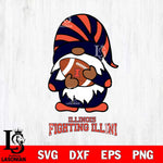 Illinois Fighting Illini Gnomes Football Svg Eps Dxf Png File, Digital Download, Instant Download