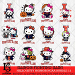 Illinois Fighting Illini Hello Kitty Horror NCAA Bundle 12 SVG Svg Eps Dxf Png File, Digital Download
