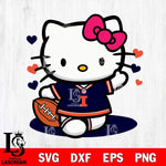 Illinois Fighting Illini Hello Kitty sport 10 Svg Eps Dxf Png File, NCAA svg, Digital Download, Instant Download
