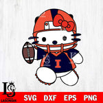 Illinois Fighting Illini Hello Kitty sport 11 Svg Eps Dxf Png File, NCAA svg, Digital Download, Instant Download