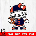 Illinois Fighting Illini Hello Kitty sport 2 Svg Eps Dxf Png File, NCAA svg, Digital Download, Instant Download