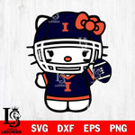 Illinois Fighting Illini Hello Kitty sport 6 Svg Eps Dxf Png File, NCAA svg, Digital Download, Instant Download