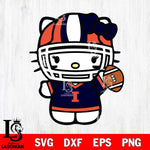 Illinois Fighting Illini Hello Kitty sport 9 Svg Eps Dxf Png File, NCAA svg, Digital Download, Instant Download