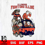 Illinois Fighting Illini Jason Voorhees Horror 10 Svg Eps Dxf Png File, NCAA svg, Digital Download, Instant Download