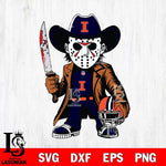 Illinois Fighting Illini Jason Voorhees Horror Svg Eps Dxf Png File, NCAA svg, Digital Download, Instant Download