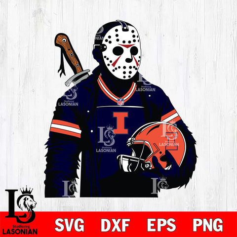 Illinois Fighting Illini Jason Voorhees Horror 2 Svg Eps Dxf Png File, NCAA svg, Digital Download, Instant Download