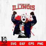 Illinois Fighting Illini Jason Voorhees Horror Halloween 3 Svg Eps Dxf Png File, NCAA svg, Digital Download, Instant Download