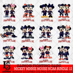 Illinois Fighting Illini Mickey Minnie Mouse NCAA Bundle 12 Svg Eps Dxf Png File, Bundle NCAA svg , File Cut , Digital Download , Instant Download, Cut Svg Files