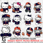 Illinois Fighting Illini NCAA Bundle 12 Svg Eps Dxf Png File, NCAA svg, Digital Download, Instant Download