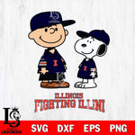 Illinois Fighting Illini Peanuts Snoopy Football SVG DXF EPS PNG FILE,Snoopy File Cut, NCAA Digital Download,Instant Download,Christmas Silhouette