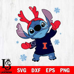 Illinois Fighting Illini Stitch Santa Christmas Svg Eps Dxf Png File, Digital Download, Instant Download