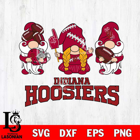 Indiana Hoosiers 3 Gnomes Football Svg Eps Dxf Png File, Digital Download, Instant Download